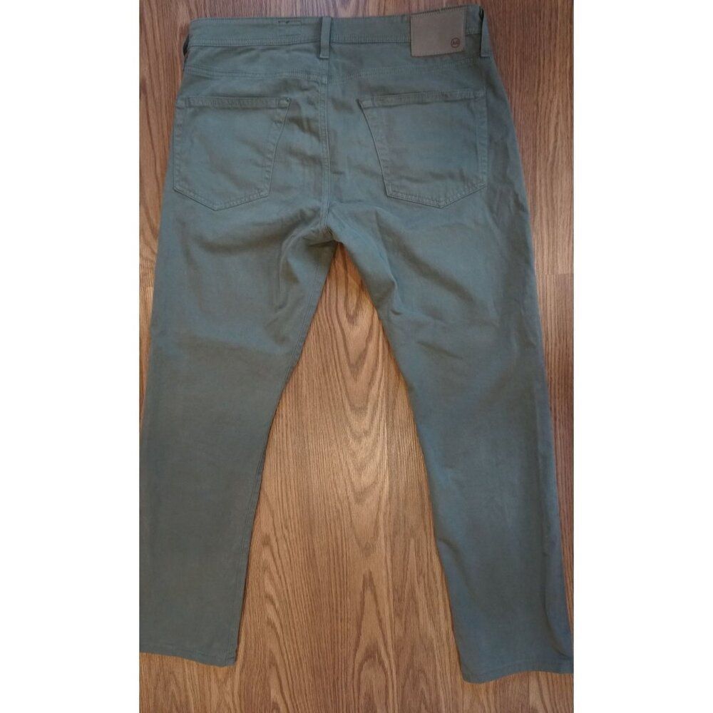 AG Adriano Goldschmied Tellis Suede Modern Slim Pants - Green - 34x34 - Picture 9 of 11